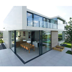 Top Quality 90 Degrees Corner Multi Track Silding Design Aluminum Frame Sliding Doors