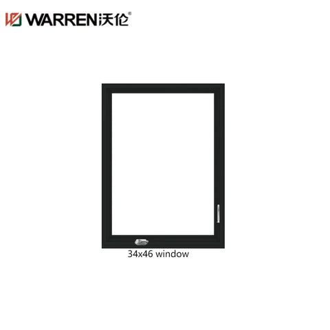 WDMA 34x46 Window Home Aluminium Window Triple Pane Aluminum Windows Soundproof