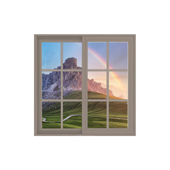 35x35 window heat resistance tempered glass hurricane impact aluminium sliding window