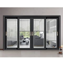 3 Layered Sliding Doors Aluminum Double Tempered Glass Three Panels Hurricane Impact Sliding Doors Rustic Sliding Doors