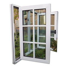 WDMA Customized UPVC Casement Windows Hurricane Impact High Quality Double Tempered Glass PVC Swing Windows