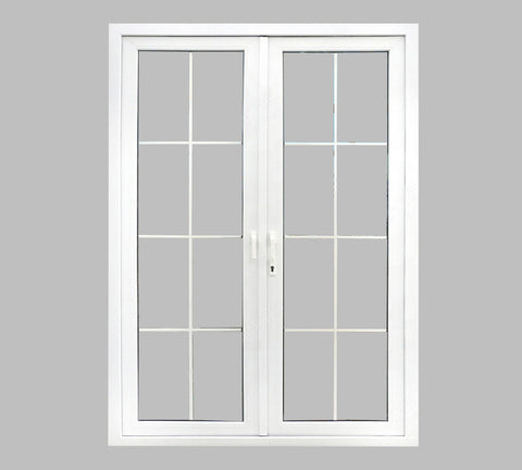 WDMA plastic patio double PVC swing door