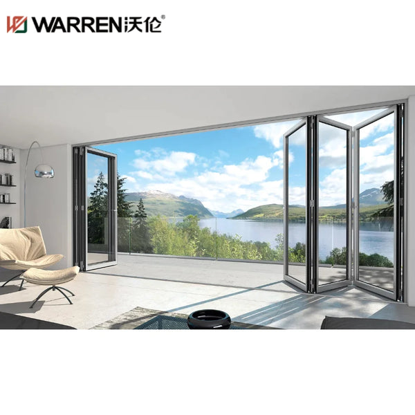 32x80 Bifold Aluminium Triple Glass White Interior Patio Door Near Me