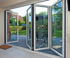 China WDMA Customized Aluminum Sliding Folding Door Exterior Glass Door Puertas Stacking Door