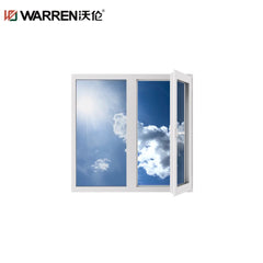 24x36 Push-out Casement Aluminium Triple Glazing Gray Insulated Window Interior