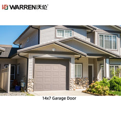 WDMA 14x7 Garage Door Electric Garage Door With Pedestrian Door And Window Aluminum Steel