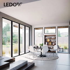 Aluminium double glazed sliding windows low e glass for residential house