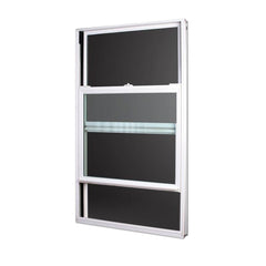 WDMA American Style UPVC Double Hung Windows Vertical Sliding White Vinyl Window Made In China