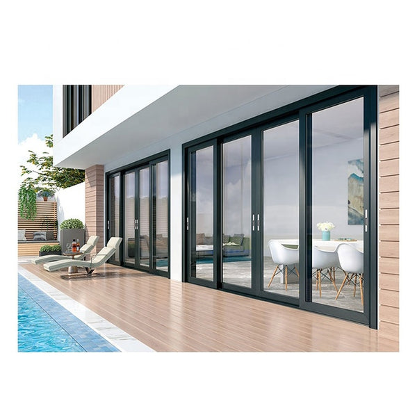 Industrial Aluminum Sliding Door Frame Modern Design Aluminum Glass Dual Sliding Door Aluminum Frame Sliding Doors Windows