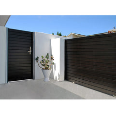 Custom Modern Design Automatic Pedestrian Walkway Aluminum Single Swing Gate