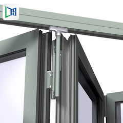 Aluminum patio / balcony double glass exterior accordion folding door Folding glass balcony aluminium bifold doors