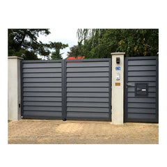 Modern Design Motorized Automatic Aluminum Driveway Gate Louver Fence Gate For Home And Garden