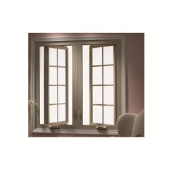 China WDMA American Aluminium Casement Windows Foldable Crank Handle Aluminum Clad Solid Oak Wood Window