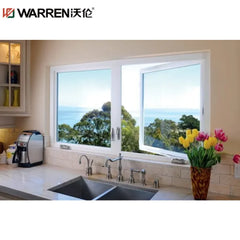 WDMA 30x72 Window Black Trim White Windows Residential Pass Through Window Casement Aluminum