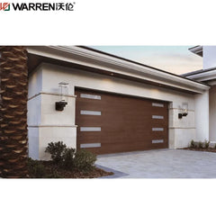 WDMA 14x14 Insulated Garage Door Black Glass Garage Door Bifold Garage Door Aluminum Electric