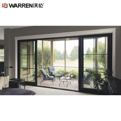 Warren 108 Inch 3 Panel Sliding Patio Door Slide Door Glass Frameless Sliding Glass Door