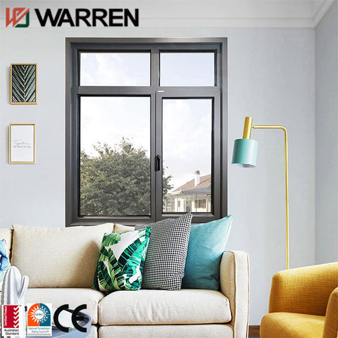 Aluminum swing tempered glass casement aluminum window