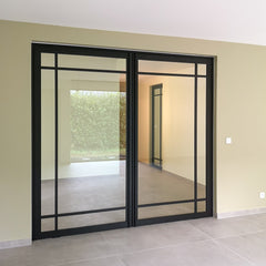 WDMA Steel glass doors windows price french casement window