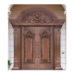 Luxury double entry doors used exterior french doors for sale Imitated copper security door on China WDMA