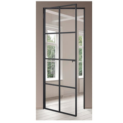 WDMA  Aluminum Exterior Double Glass French Entry Door Swing Casement Door