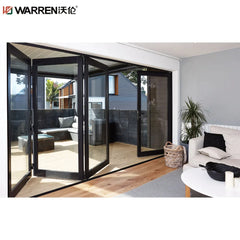 WDMA 4 Fold Doors Folding Patio Doors 96x80 Vinyl Bifold Patio Doors Glass Exterior