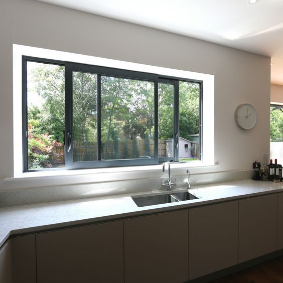 aluminium sliding glass windows double glass window with sliding screen slide window design