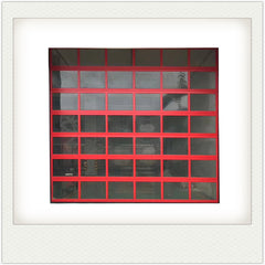 China WDMA Black Anodized Aluminum Frame Tempered Plexiglass/Glass Garage Door