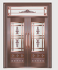 Luxury double entry doors used exterior french doors for sale Imitated copper security door on China WDMA