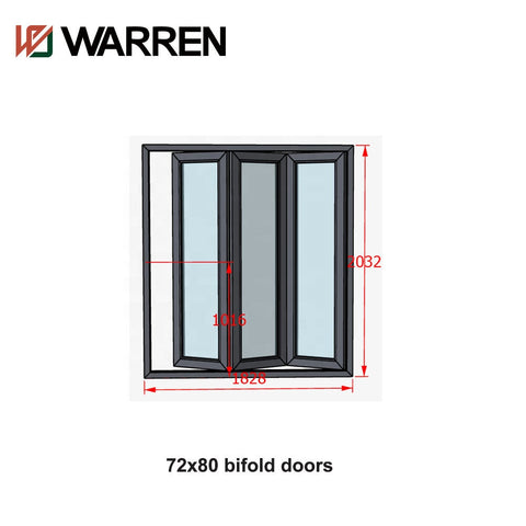 Warren 60*92 bifold door color customized with aluminium 6060-T66 outward open for factory sale