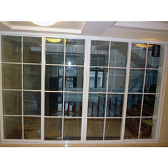 WDMA High Quality UPVC Profile Grill Design Plastic Windows for Hotel