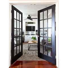 Glazed wooden 48 inch exterior french doors