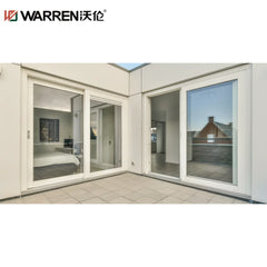 WDMA 37x78 Sliding Aluminium Double Glazed White Tinted Double Door With Screens