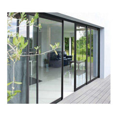 3 Layered Sliding Doors Aluminum Double Tempered Glass Three Panels Hurricane Impact Sliding Doors Rustic Sliding Doors