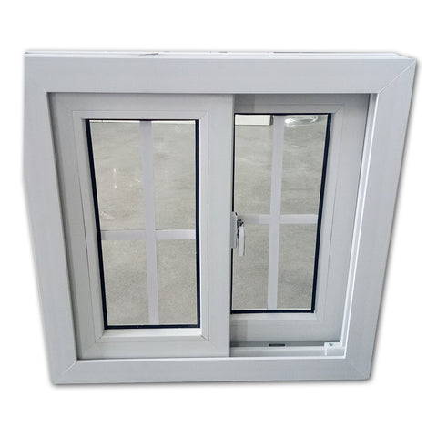 WDMA Vinyl Window Horizontal Sliding PVC Window With Double Tempered Glass