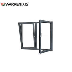 32x48 Tilt And Turn Aluminium Glass Blue Double Hung Window Price