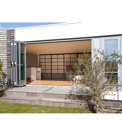 double glass folding exterior french doors modern aluminium soundproof vertical folding doors