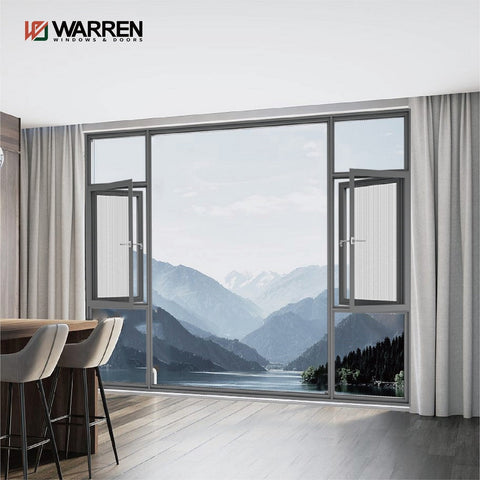 Customized Aluminum Frame Window Screen Integration Patio Window Available In All Rooms