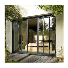 China WDMA Mirrored Sliding Door Lowe Glass Aluminum Door Dressing Room Sliding Door