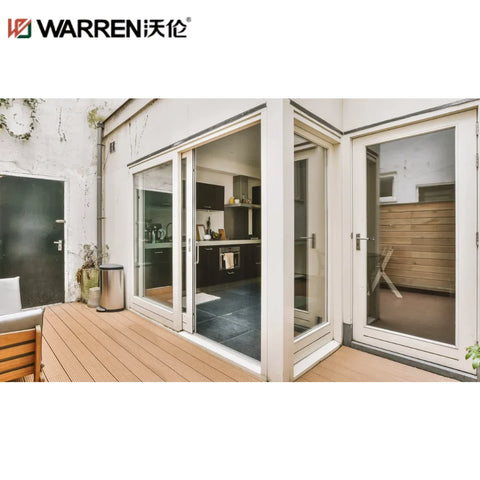 Warren 71x80 Sliding Aluminium Double Glazing Black Triple Patio Door Exterior