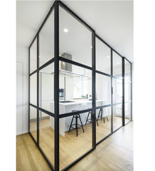 WDMA  New construction home narrow frames minimal design and minimalism style glass partition wall