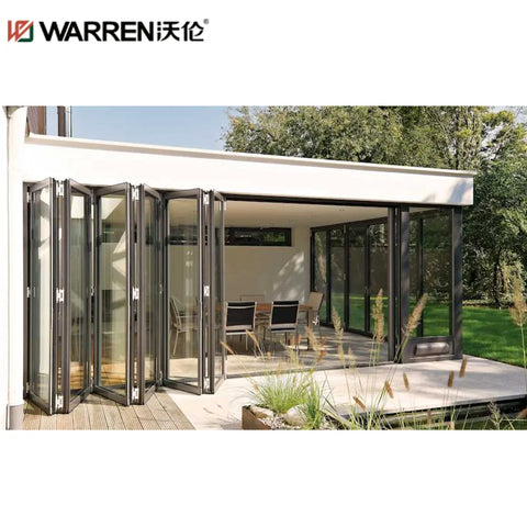 Warren 23x78 Bifold Aluminium Triple Glazing Black Rustic Wide Door Replacement