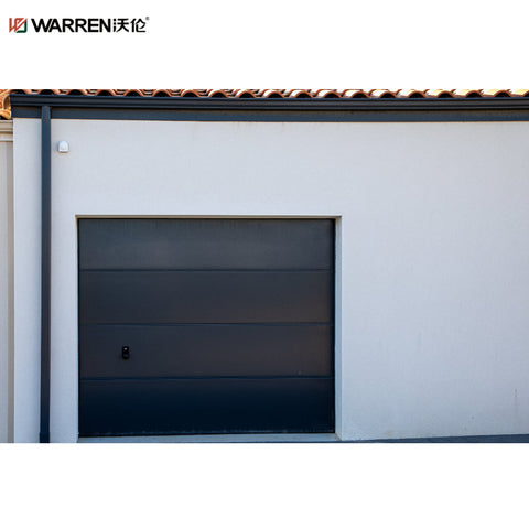 Warren 16x8 Black Garage Door With Insulated Sectional Garage Door