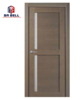 Simple Decorative Door Design Wooden Veneer Mdf with Glass Internal Single Swing Open Style Interior Doors on China WDMA