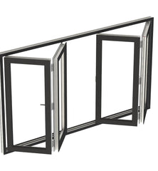 Horizontal Sliding Style Aluminum Frame Bifold Folding Glass Balcony Window Extrusion Profiles