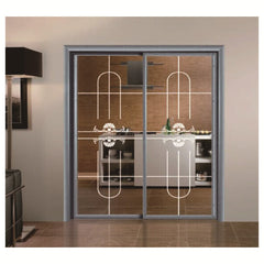 China WDMA Luxurious Decorative PVC Plastic Aluminium Alloy Fiberglass MDF Interior Door For Sale Nigeria Egypt South Africa