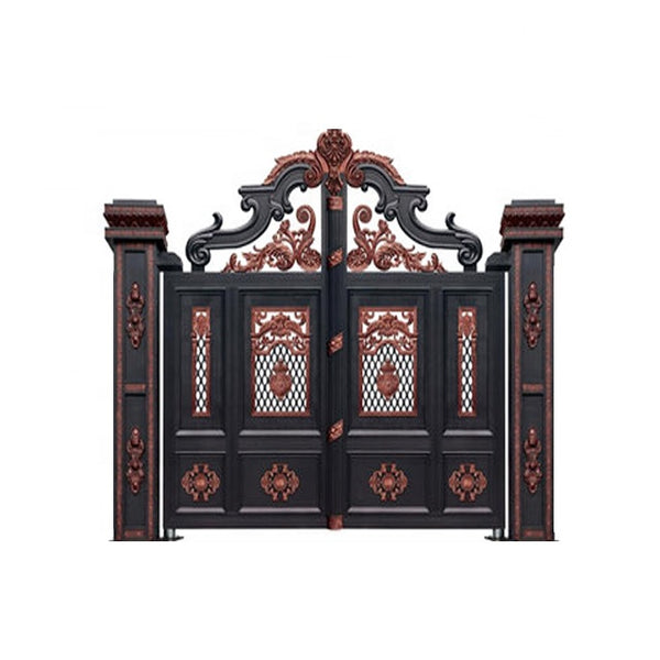 American Aluminum Gate Design Decorative Luxury Villa Electric Gate House Aluminum Courtyard Entrance Main Gate For Sale