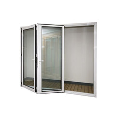 Double glaze fireproof industrial folding door bifold exterior patio garage door