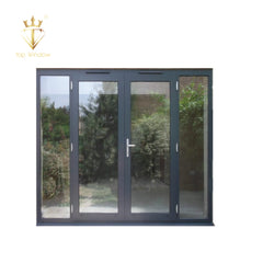 WDMA Window security door systems aluminum slide handle tempered glass doors  exterior French aluminium casement door manufacturer