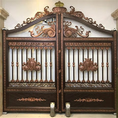 Indian House Main Padbolt Gate Double Leaf Luxury Aluminum Swing Door Matel Gate Security Door Design