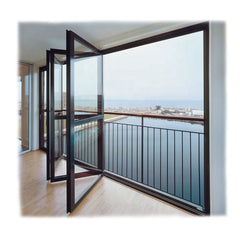 Luxurious design heat & hound insulation bifold bi folding style aluminum  interior balcony accordion folding glass door